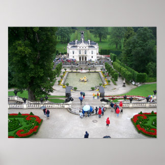 Poster Castle Park Linderhof à Bavaria, Germany