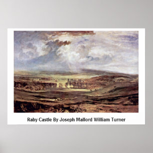 Poster Castle Raby Par Joseph Mallord William Turner