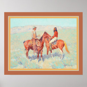 Poster "Casuals on the Range" par Frederic Remington