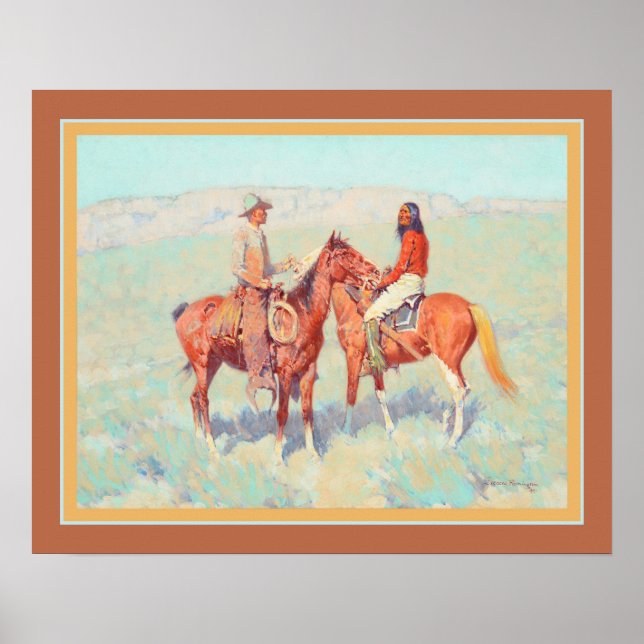 Poster "Casuals on the Range" par Frederic Remington (Devant)