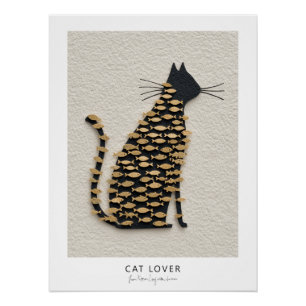 Poster Cat and Fish v11