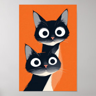 Poster CAT art abstrait