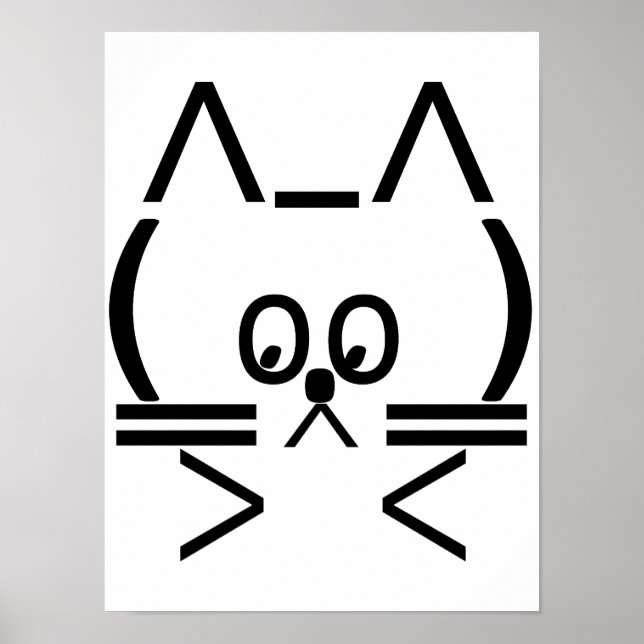 Poster Cat ASCII (Devant)