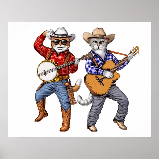 Poster Cat Cowboys (Devant)