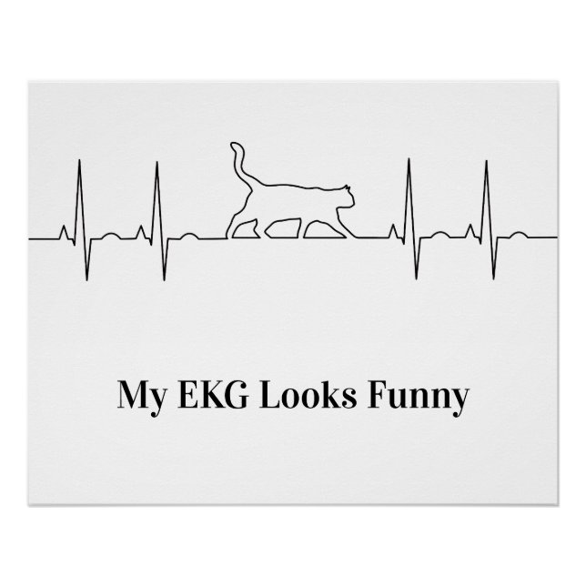 Poster Cat EKG (Devant)
