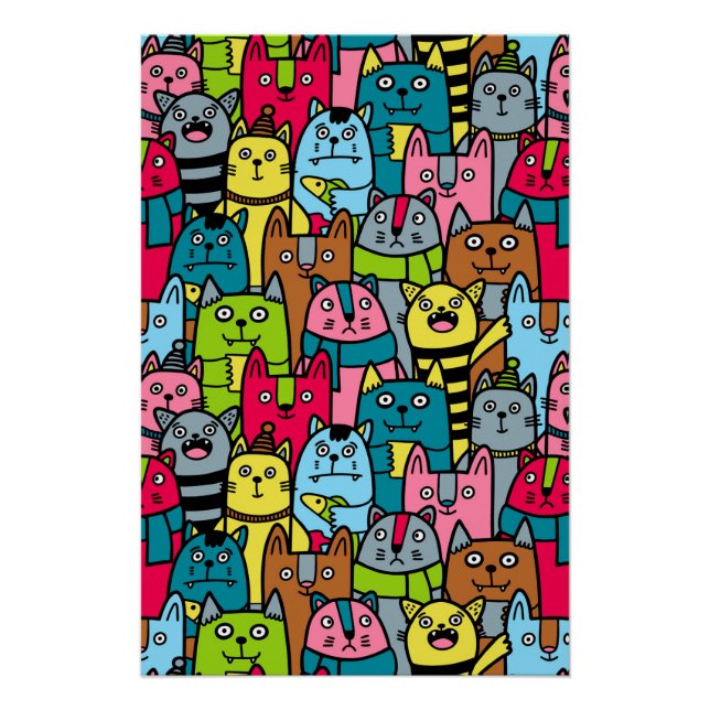 Poster Cat et kitten (Devant)