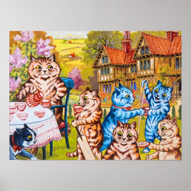 Poster Cat Garden Party (Devant)