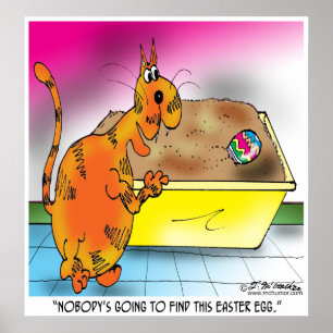 Poster Cat Hides Easter Egg