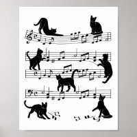 Cat Kitty Jouer Musique Clef Piano Musicien Art