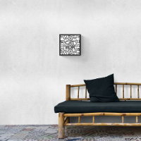 Cat Mom Black and White Minimal Wall Art