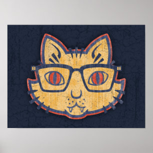 Poster Cat Nerd