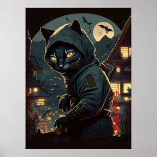 Poster Cat Ninja - Petite Terreur