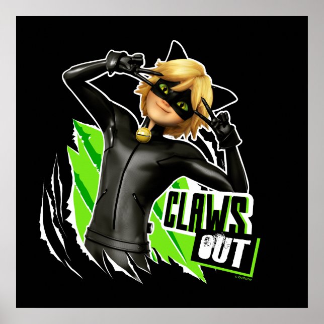 Poster Cat Noir | Graphisme de découpe (Devant)