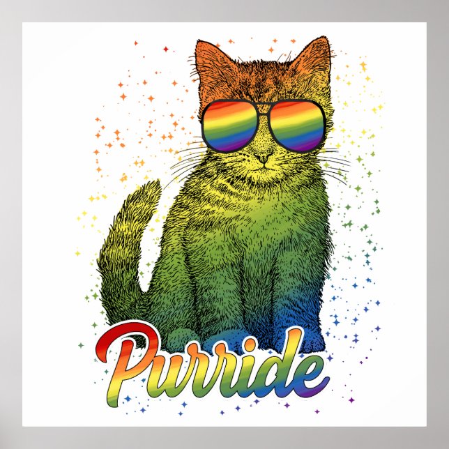 Poster Cat Purride LGBT (Devant)