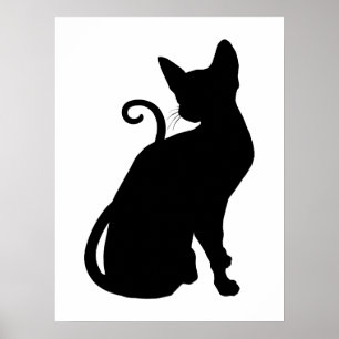 Poster Cat Silhouette