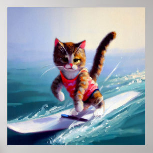 Poster Cat Surf