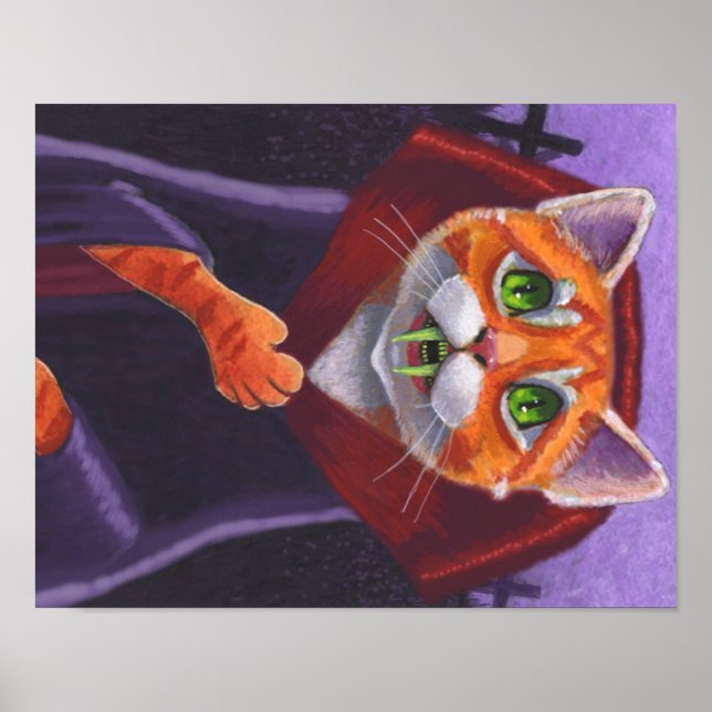 Poster Cat Vampire Orange Tabby (Devant)