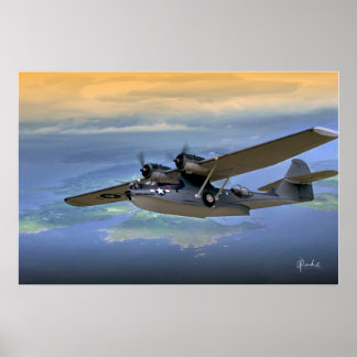 Poster Catalina au-dessus des îles