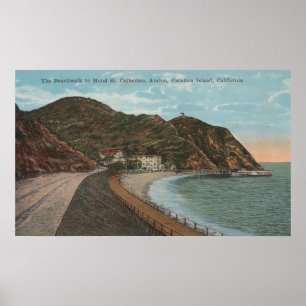 Poster Catalina Island, CA - Hôtel St Catherine