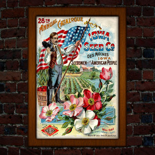 Poster Catalogue de graines américain vintage publicité