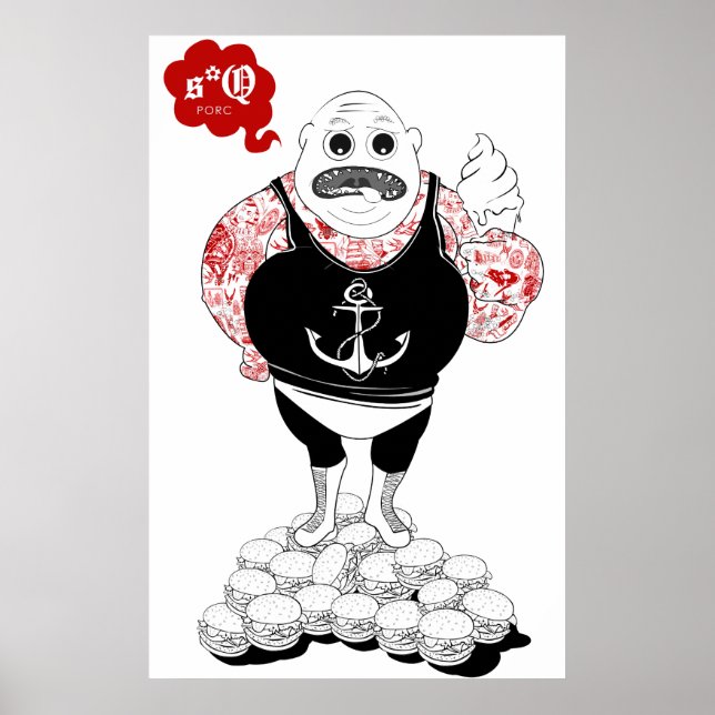 Poster Catalyseur à graisse tatoué (Devant)