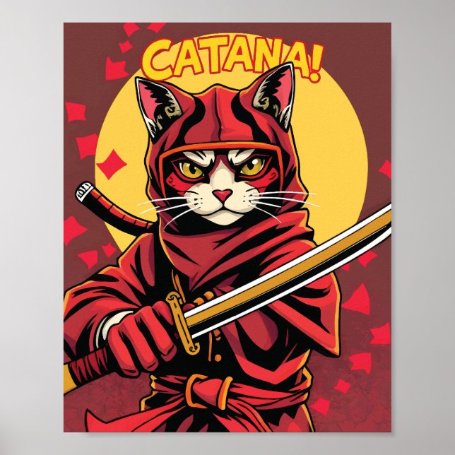 Poster Catana le chat Ninja (Devant)