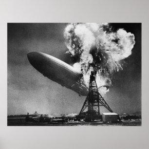 Poster Catastrophe de l'Aéroport de Hindenburg, Luftschif