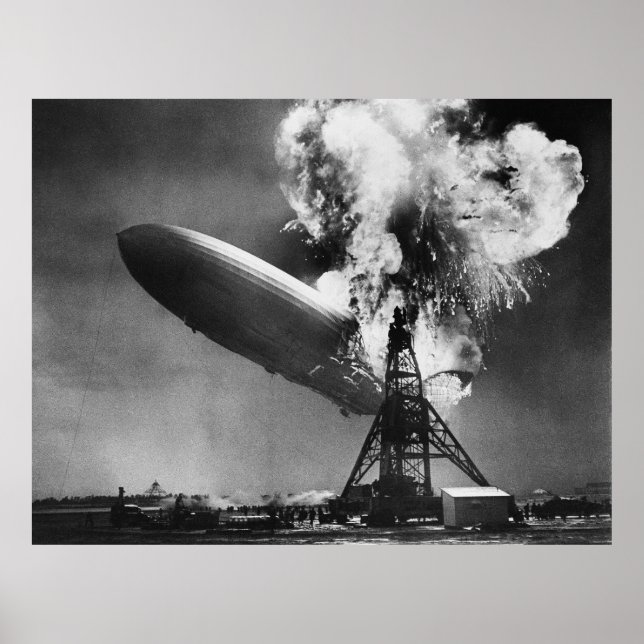 Poster Catastrophe de l'Aéroport de Hindenburg, Luftschif (Devant)