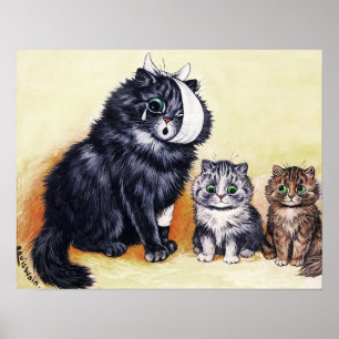 Poster Catastrophe féline, Louis Wain