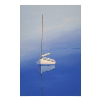 Poster Catboat à l'Ancre