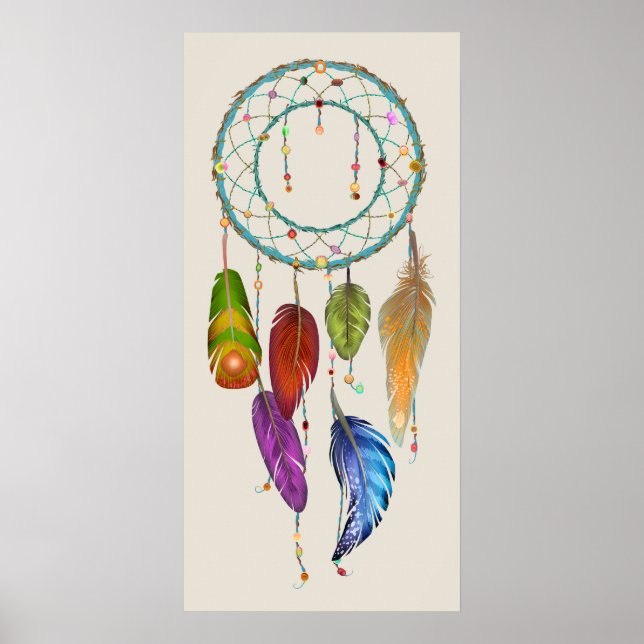 Poster Catcher de rêve coloré (Devant)