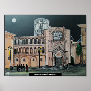 Poster Catedral de Père Noël María Peinture d'Alfred Fox