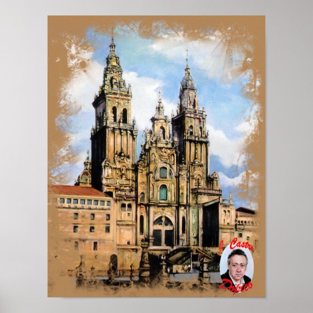 Poster Catedral de Saint-Jacques-de-Compostelle (La Corog (Devant)