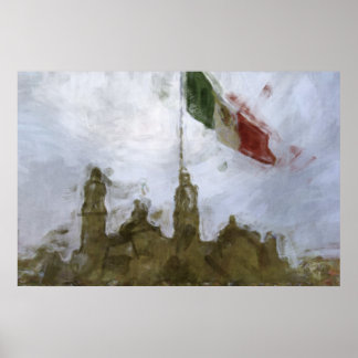 Poster Catedral en el Zocalo del DF con la Bandera 5.jpg