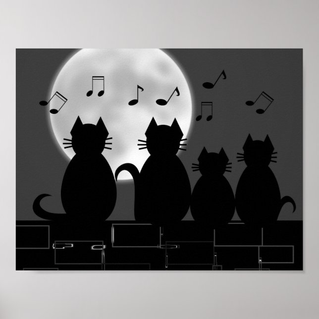 Poster Caterwaul au clair de lune (Devant)