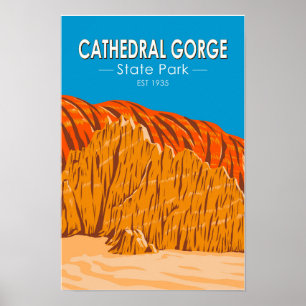 Poster Cathedral Gorge State Park Nevada Vintage