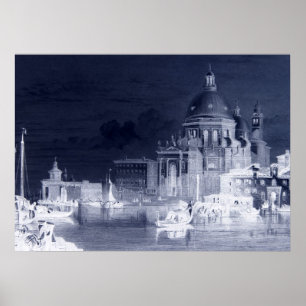 Poster Cathédrale de père Noël Maria Plague Venise Art
