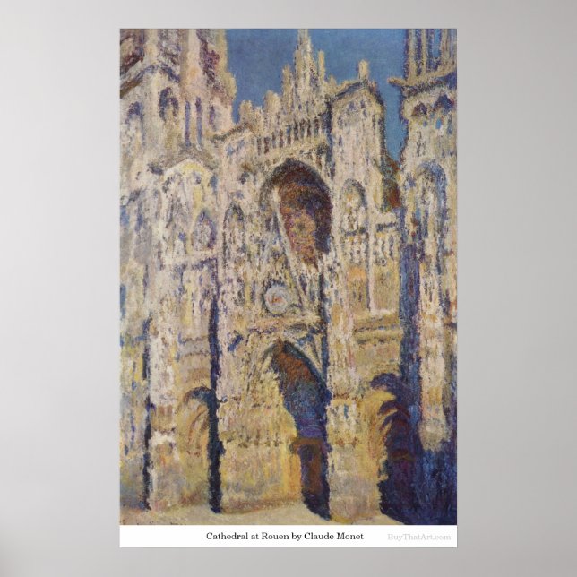 Poster Cathédrale de Rouen par Claude Monet (Devant)