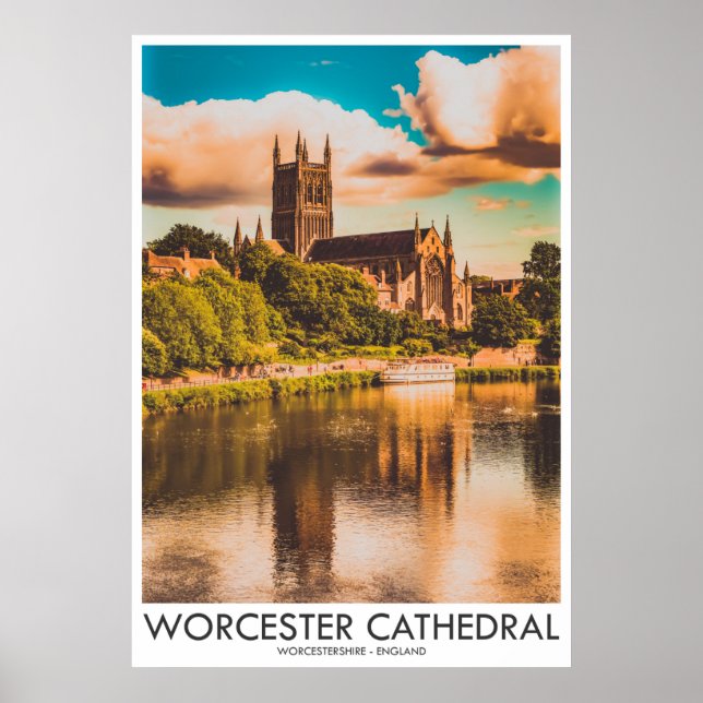 Poster Cathédrale de Worcester, Worcestershire, Angleterr (Devant)