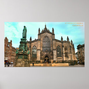 Poster cathédrale Edimbourg de St Giles