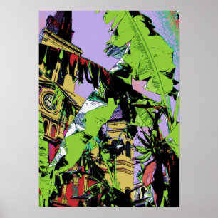 Poster Cathédrale et bananiers