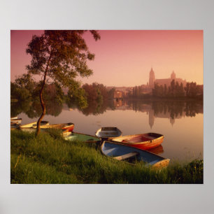 Poster Cathédrale et rivière Tormes, Salamanque, Castille