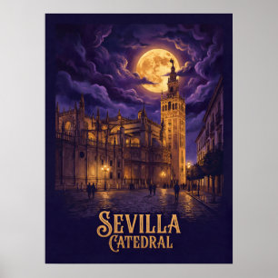 Poster Cathédrale gothique de Séville Voyage