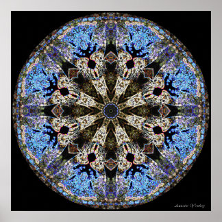 Poster Cathédrale Mandala en verre tendu