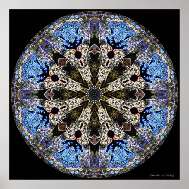 Poster Cathédrale Mandala en verre tendu (Devant)