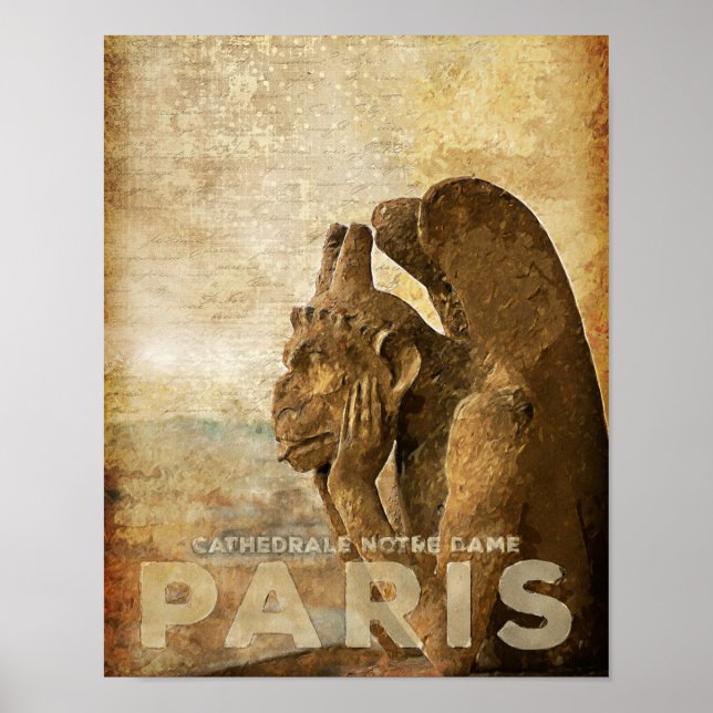 Poster Cathédrale Notre-Dame Paris, le Stryga Chimera (Devant)