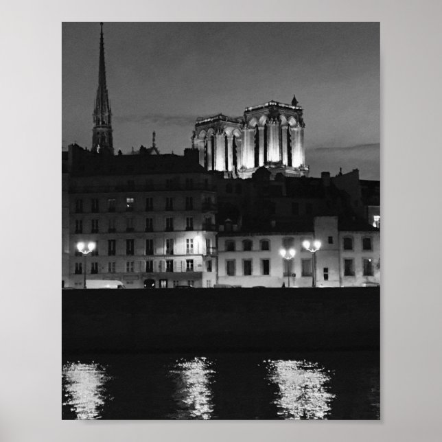 Poster Cathédrale Notre-Dame sur l'affiche de la Seine (Devant)