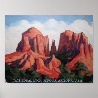 POSTER CATHÉDRALE, ROCK, SEDONA, ARIZONA, U.S.A.