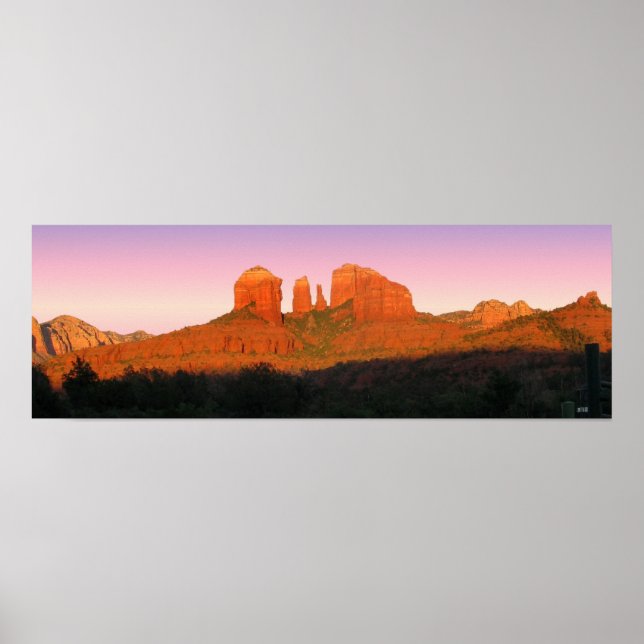 Poster Cathédrale Rock Sedona Panorama (Devant)