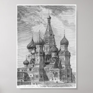 Poster Cathédrale Saint-Basile, Moscou